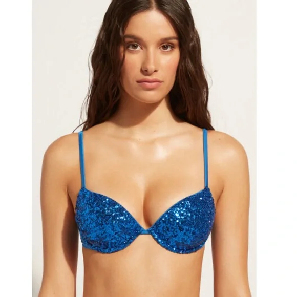 Calzedonia Blue Sequin Bikini Set🦋🐳 - Picture 2 of 14